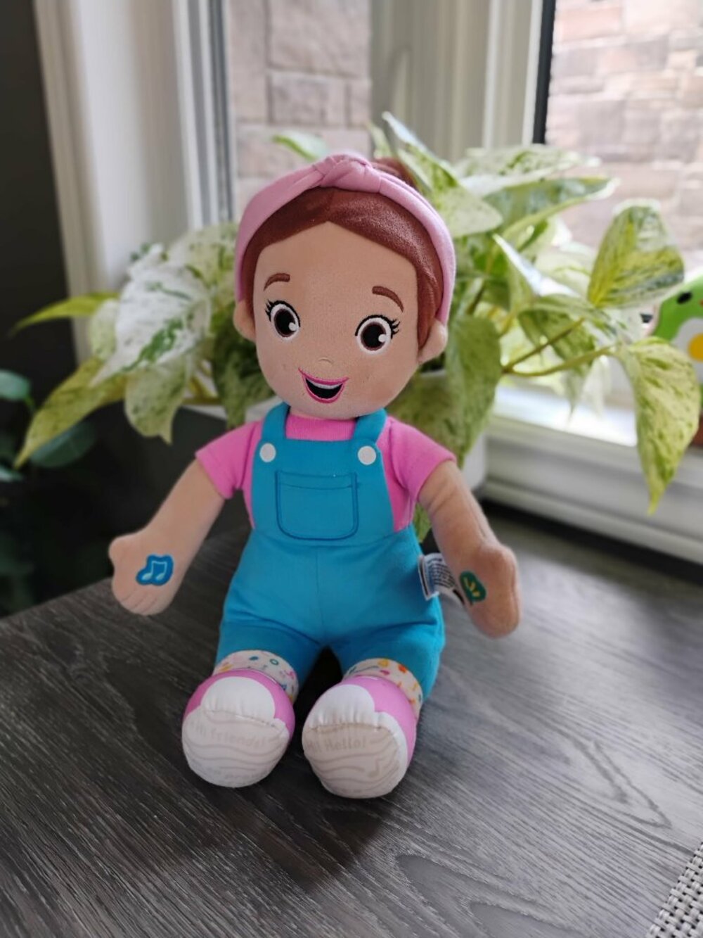 Interactive touch-activated Ms. Rachel plush doll
